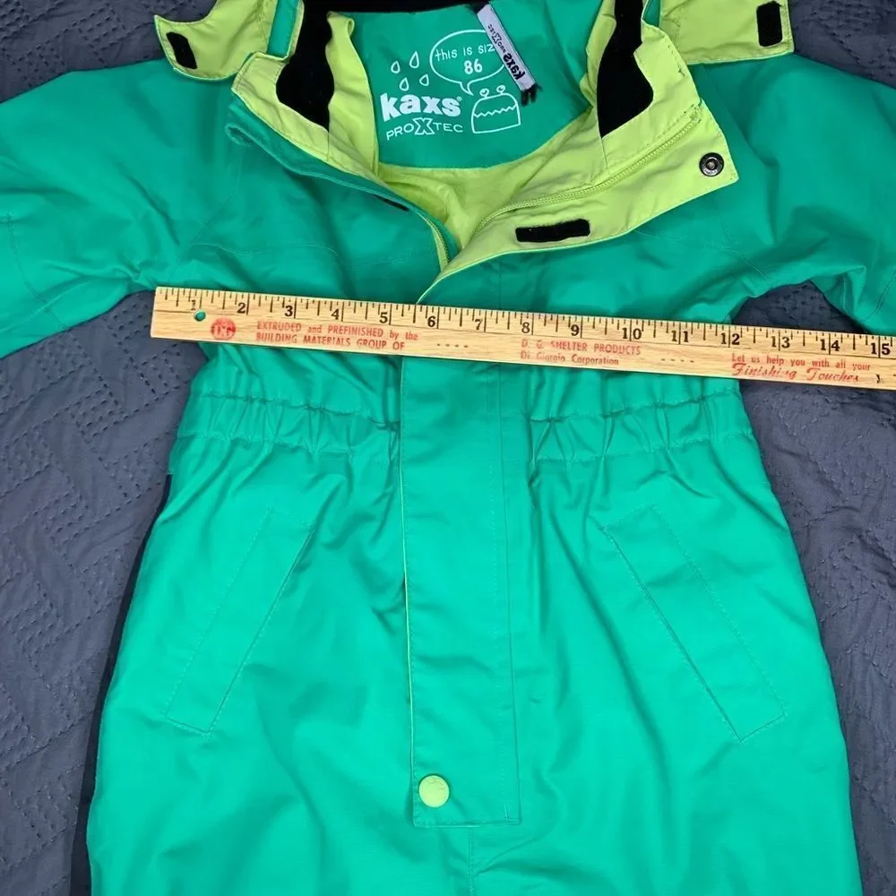 Kaxs Lime Green and Black Rain/Snow suit
